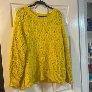 Yellow sweater - sleeping on snow by Anthropologie SUPER CUTE!